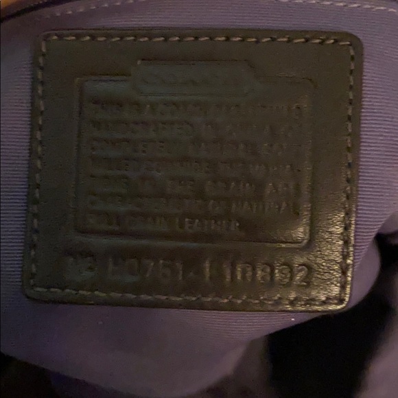 Coach, pebbled brown, leather, medium tote. - Picture 2 of 3